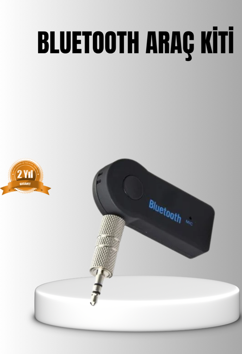 Bluetooth AUX Araç Kiti Eller Serbest Müzik Çalar Dahili Mikrofonlu