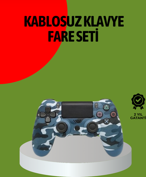 PS4 Kablosuz Oyun Kolu Gecikmesiz Bağlantılı Ergonomik Tasarımlı