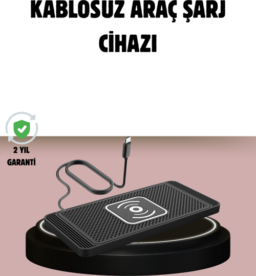 Manyetik Kablosuz Araç Şarj Cihazı – Hızlı Şarj, Kaymaz Taban, Güvenli Kullanım