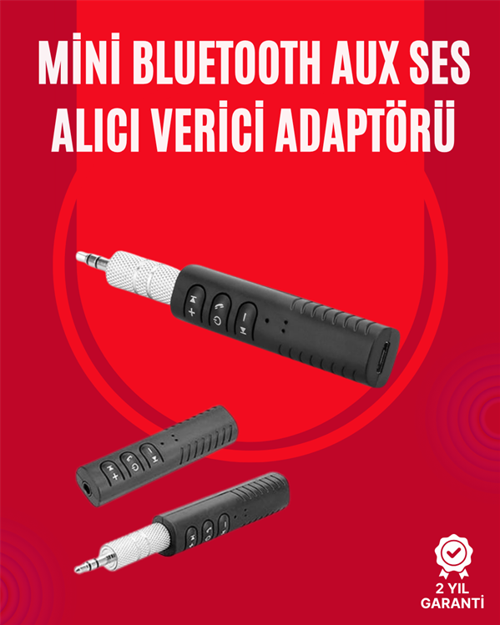 Taşınabilir Bluetooth Ses Alıcısı | 30 Dk Şarj, 4 Saat Kullanım, Geri Klipsli