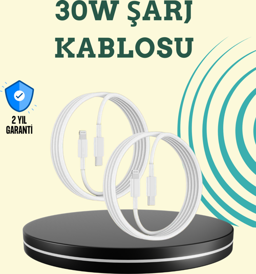 Aşırı Şarj ve Pil Koruması ile Akıllı Çipli Lightning Kablo 1.2m
