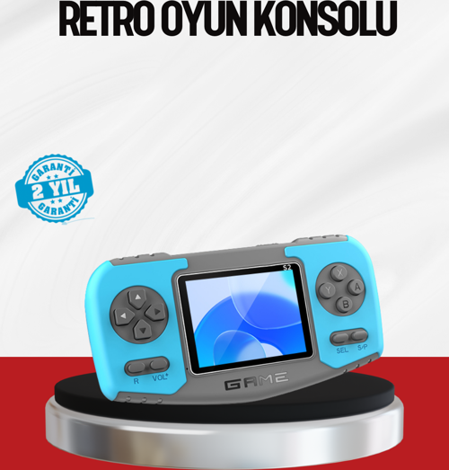 El Tipi Retro Oyun Konsolu Çocuklara Özel Portatif Oyun Makinesi