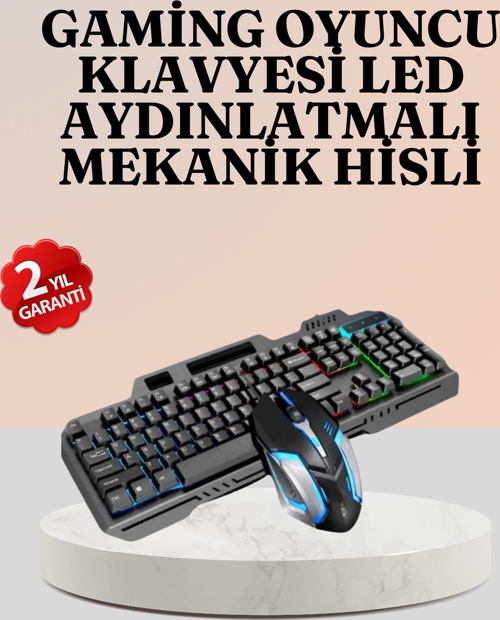 RGB Aydınlatmalı Oyuncu Klavye Mouse – Mekanik Hissiyat, Maksimum Kontrol