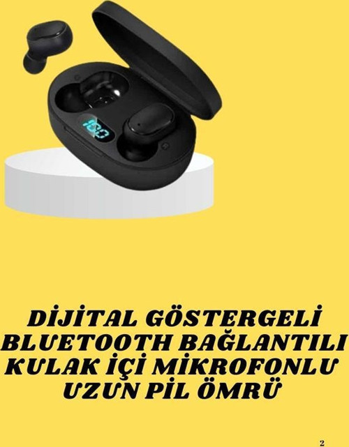 Bluetooth Kulaklık Dijital Göstergeli Yüksek Ses Kaliteli Uzun Pil Ömrü