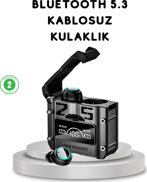 Kablosuz Bluetooth 5.3 Kulaklık – Aktif Gürültü Engelleme ve Gecikmesiz Oyun Modu