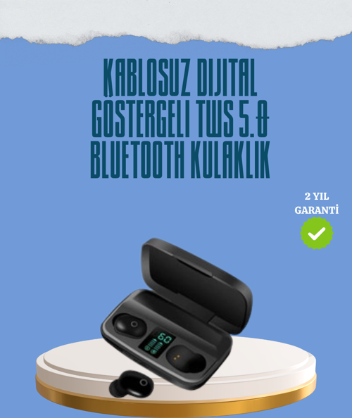 10 Metre Çekim Mesafeli Hafif Tasarımlı Bluetooth Kulaklık ve Şarj Kutusu Seti