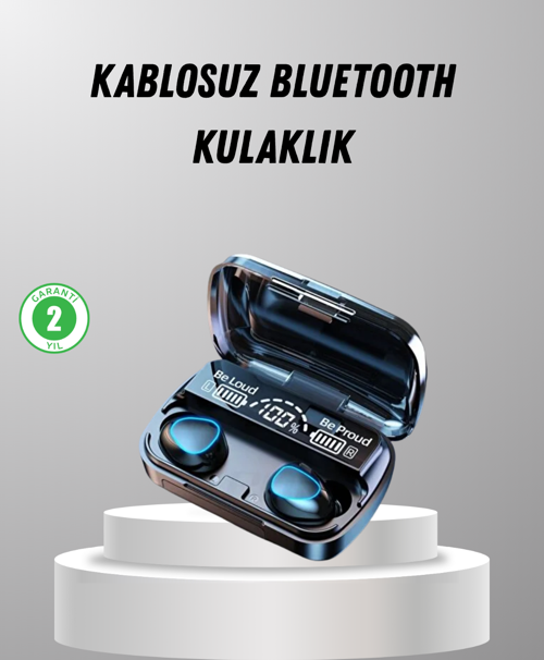 TWS Kablosuz Kulaklık Şarj Kutulu 20 Saat Kullanım Konforlu