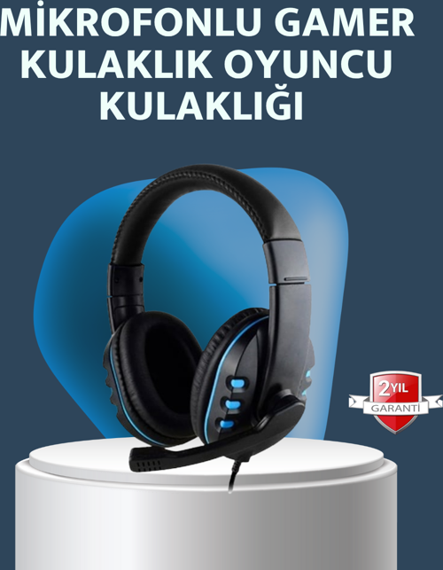 Stereo Mikrofonlu Kablolu Oyun Kulaklığı – Konforlu ve Net Ses İletimi