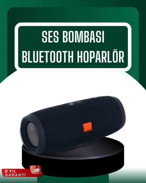 Kablosuz Hoparlör 12 Saat Çalma Süresi USB AUX TF Kart Destekli