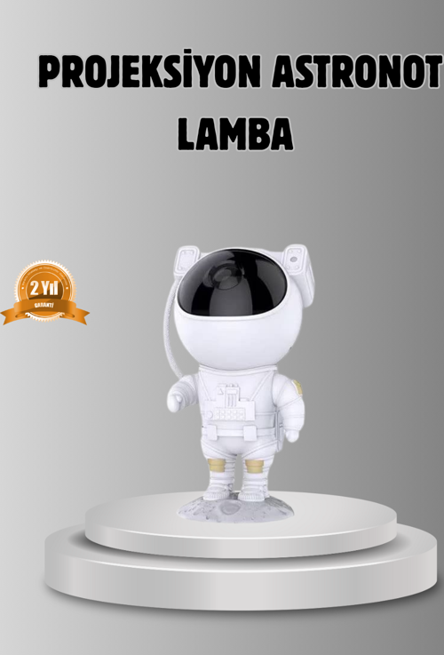Astronot Galaksi Projeksiyon Lambası Bluetooth Bağlantılı ve Uzaktan Kontrollü