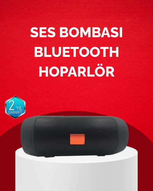 Bluetooth Hoparlör 20W Bass Güçlü Ses USB Flash AUX Destekli
