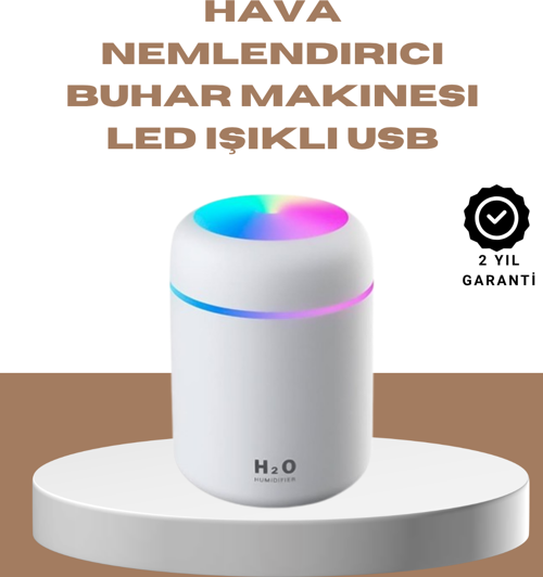 USB Girişli Taşınabilir Mini Nemlendirici 300ml Su Hazneli