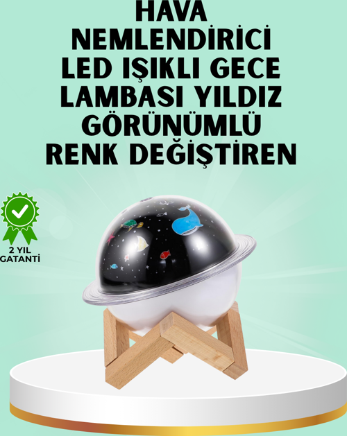 Projektör ışığı bulunan USB bağlantılı mini aromaterapi destekli hava nemlendirici