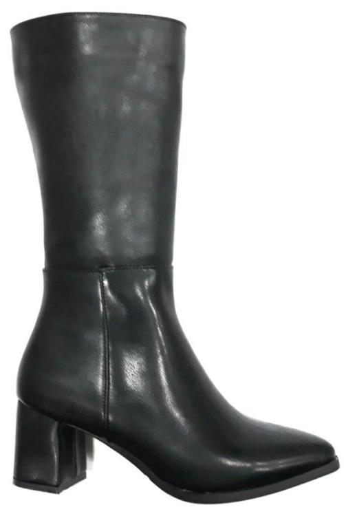 343035 Kadın Fermuarlı 6 cm Topuklu Çizme