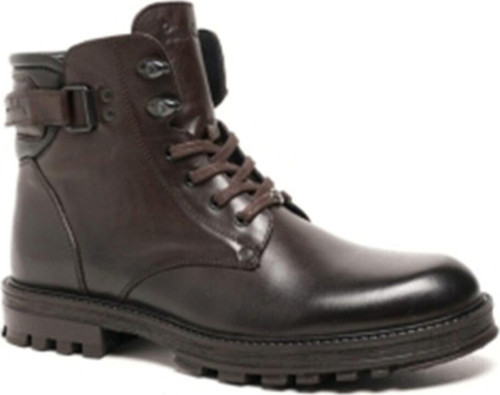 77648 Kahverenği Kışlık Bağcıklı Fermuarlı Deri Erkek Bot