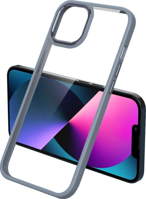 iPhone 11 Uyumlu MKST Krom Kılıf-Lavendery Gray