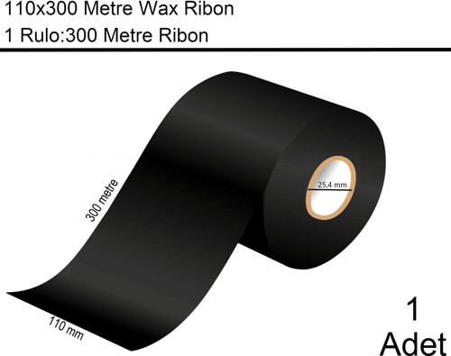 110x300 Metre Wax Ribon 1 Adet