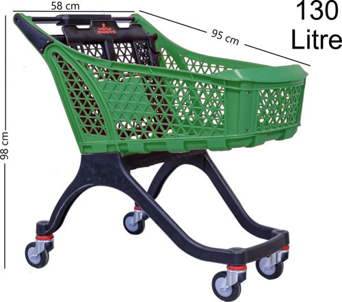 Kartal Plastik Market Alışveriş Arabası 130 Litre Yeşil
