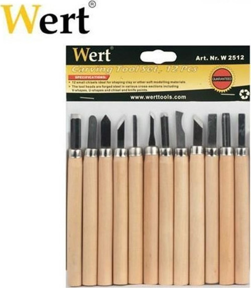 Wert 2512 Ahşap Oyma Bıçak Seti (12 Parça) Ağaç Oyma Hobi