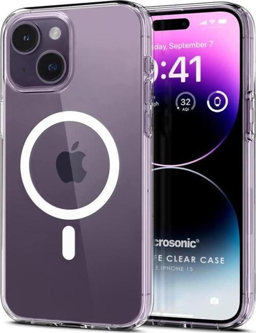 Apple iPhone 15 Kılıf MagSafe Clear Soft Şeffaf