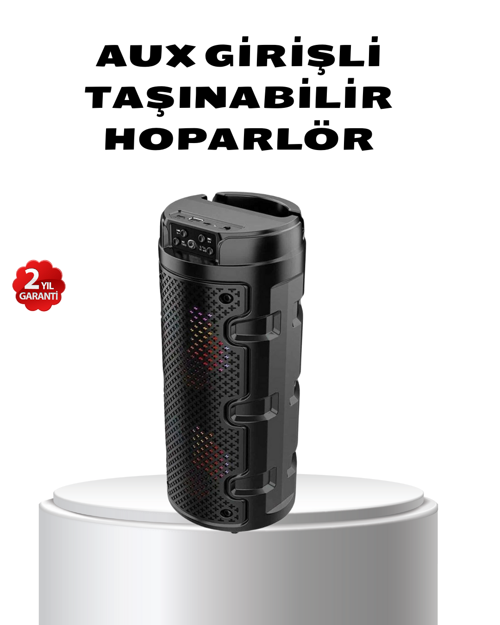 Bluetooth 5.0 Kablosuz Hoparlör Çift Sürücülü Yüksek Ses Kalitesi Kompakt Tasarım