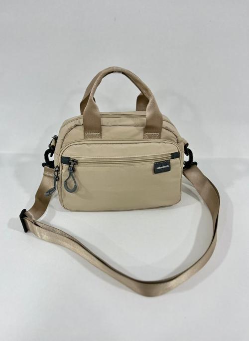 Kadın Suya Dayanıklı Paraşüt Kumaş 4 Gözlü Çapraz Askılı Oval El Ve Omuz Çantası