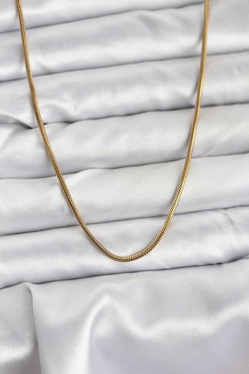 Zincir Gold Renk 60 cm Yılan Zincir Kadın Kolye - EBJ251115W38415
