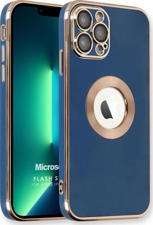 Apple iPhone 12 Pro Max Kılıf Flash Stamp Lacivert