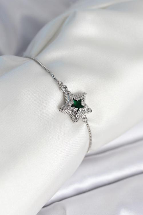 Yıldız Model Asansörlü Gümüş Renk Kadın Bileklik - EBJ251010W38151