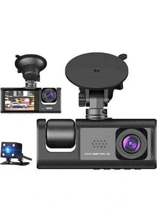 Carboon T717 Araç İçi Ön+arka+iç Kayıt