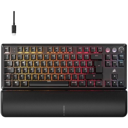 CORSAIR K70 PRO TKL High-Performance Hall Effect Switch RGB Türkçe Siyah Gaming Klavye CH-911911G-TR