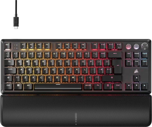 CORSAIR K70 PRO TKL High-Performance Hall Effect Switch RGB Türkçe Siyah Gaming Klavye CH-911911G-TR