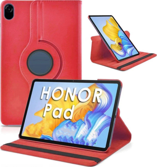 Huawei Honor Pad 10 12.1" Uyumlu Standlı 360° Yatay Dikey Dönebilen Deri Tablet Kılıfı