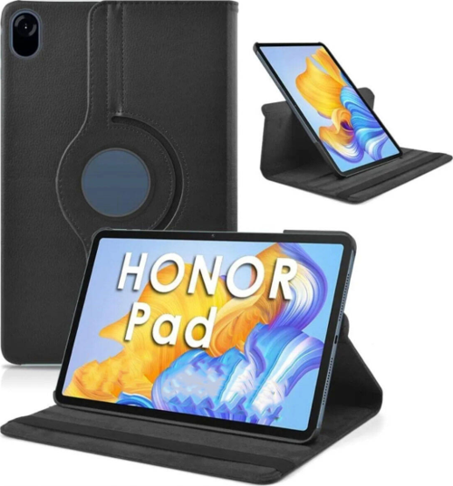 Huawei Honor Pad 10 12.1" Uyumlu Standlı 360° Yatay Dikey Dönebilen Deri Tablet Kılıfı