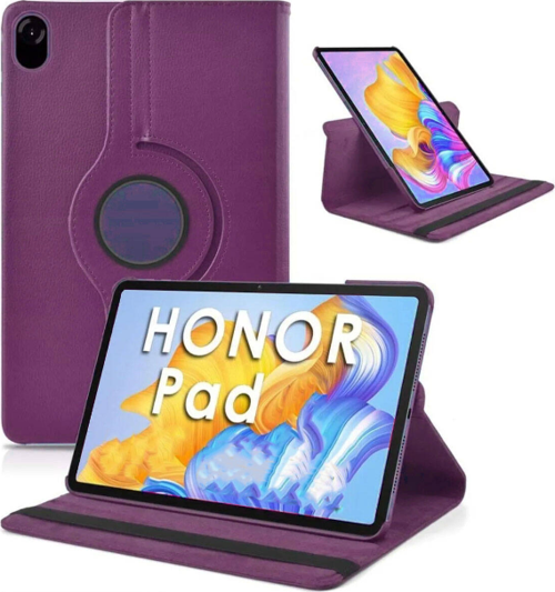 Huawei Honor Pad 10 12.1" Uyumlu Standlı 360° Yatay Dikey Dönebilen Deri Tablet Kılıfı