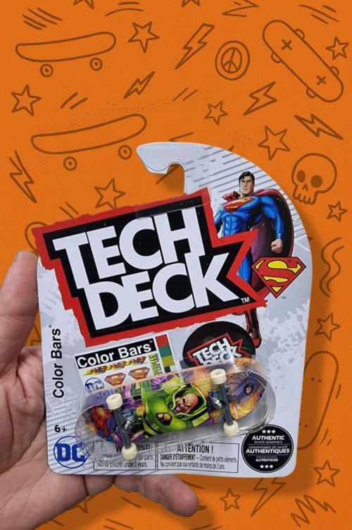 Tech Deck – Color Bars x DC – Superman Serisi – Lex Luthor Grafik – Parmak Kaykay