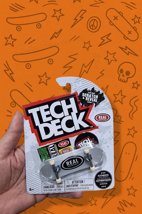 Tech Deck – Real Skateboards – Beyaz Gri Klasik Seri – Tekli Parmak Kaykay