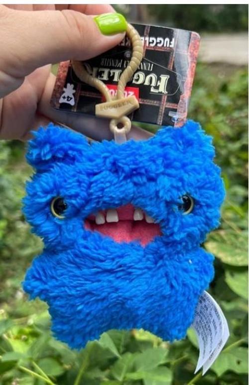 Zuru Fuggler Anahtarlık Mavi Tüylü Komik Yüz Koleksiyon Oyuncak 11 cm