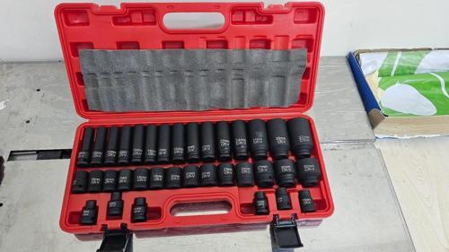 Profesyonel 35 Parça 1/2" Darbeli Lokma Seti - CR-V Çelik | Sanayi Tipi, Cırcır Uyumlu