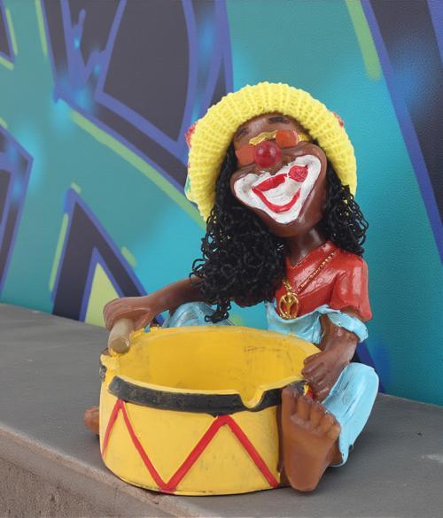 Jamaikalı Adam Rasta Figürlü Küllük Para, Anahtar Kasesi Masaüstü Dekoratif Biblo Yeni Ev Hediyesi A