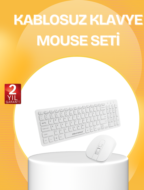 Kablosuz Klavye Mouse Takımı - Ergonomik, Sessiz ve Enerji Tasarruflu