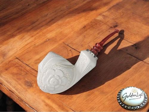 Doğanın Zarafeti - Floral Lületaşı Pipo