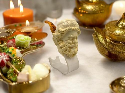 El Yapımı Noel Baba Figürlü Lületaşı Pipo – Santa’s Wisdom – Koleksiyonluk ve Özel Kutulu