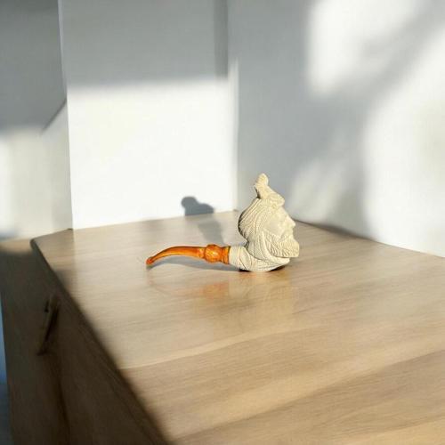 Lületaşı El Oyması Türkmen Beyi Pipo