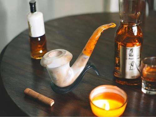 Amber Serenity Lületaşı Pipo – El Yapımı, Kehribar Ağızlık, Koleksiyonluk, Doğal Taş, Filtreli