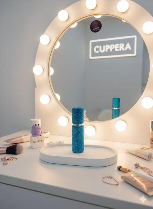 Parıldayan Elmas İşlemeli Mini Doldurulabilir Parfüm Şişesi 10 ML (Mavi)