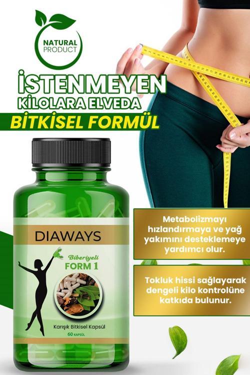 Bitkisel Biberiye Avokado Papatya İçeren Zayıflama Kilo Verme Zayıflatıcı Kilo Vermeye Yardımcı Takviye Edici Gıda L-carnitine 60 Kapsül L karnitin Form1
