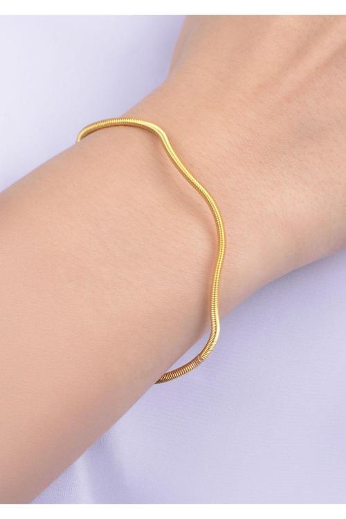 10 (GRAM) Düz Dalgalı Ajda Bilezik Yatırımlık işçiliksiz 22 Ayar Altın