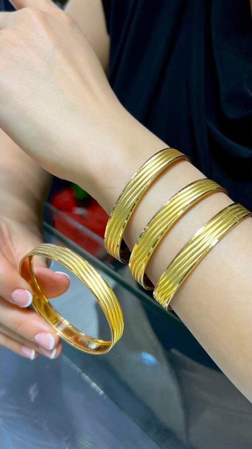 22 Gr (Gram) Trabzon Desenli Yatırımlık İşçiliksiz Bilezik 22 Ayar Altın