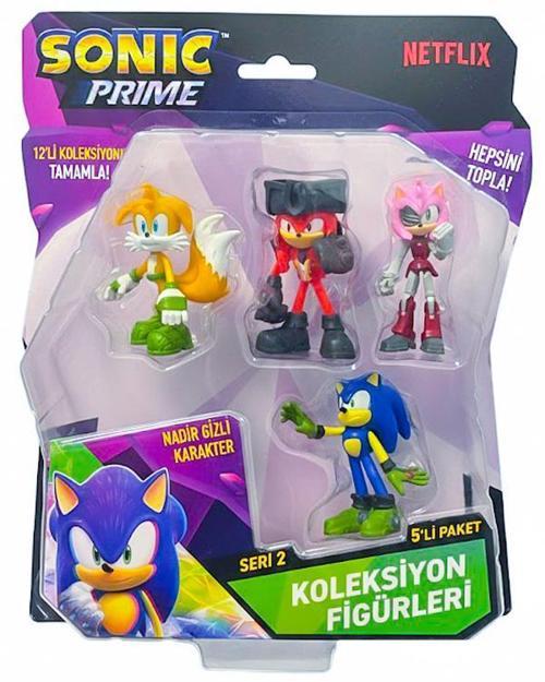 Sonic Prime 5li Figür Seti S2 Korsan Şapkalı Knuckles Modeli